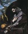 St François priant 1580 maniérisme espagnol Renaissance El Greco